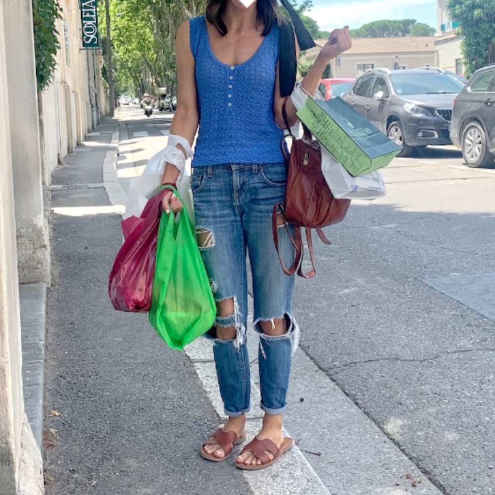 CARMAR Boyfriend Style Distressed Jeans